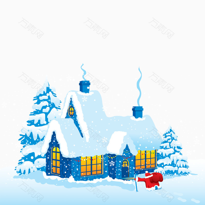 圣诞节冰雪房屋