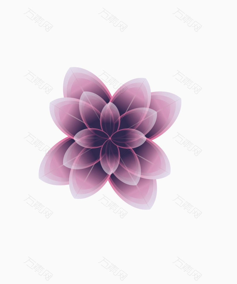 矢量浅紫色花
