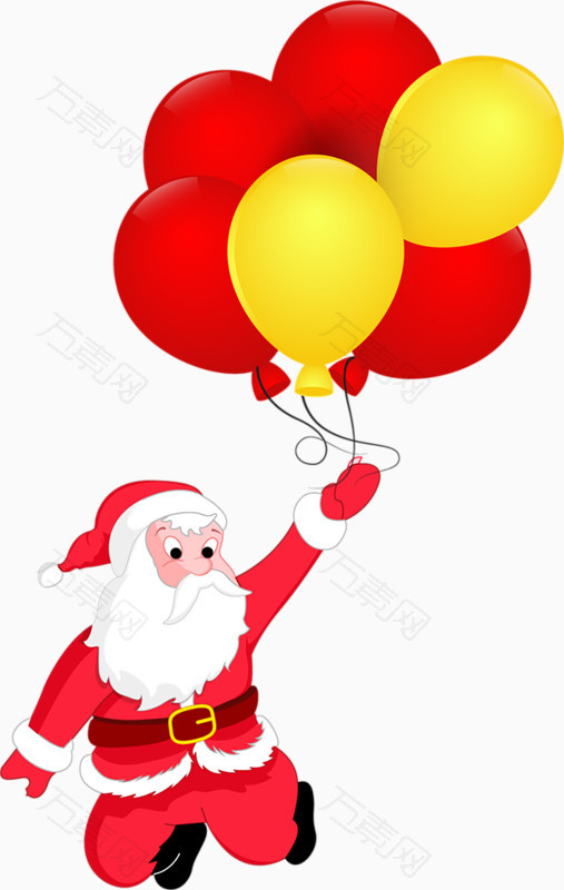 卡通气球圣诞老人飞天