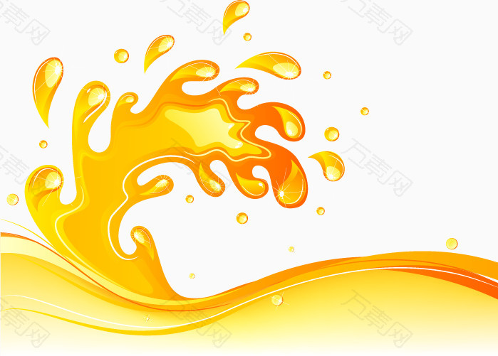 黄色迸溅液体