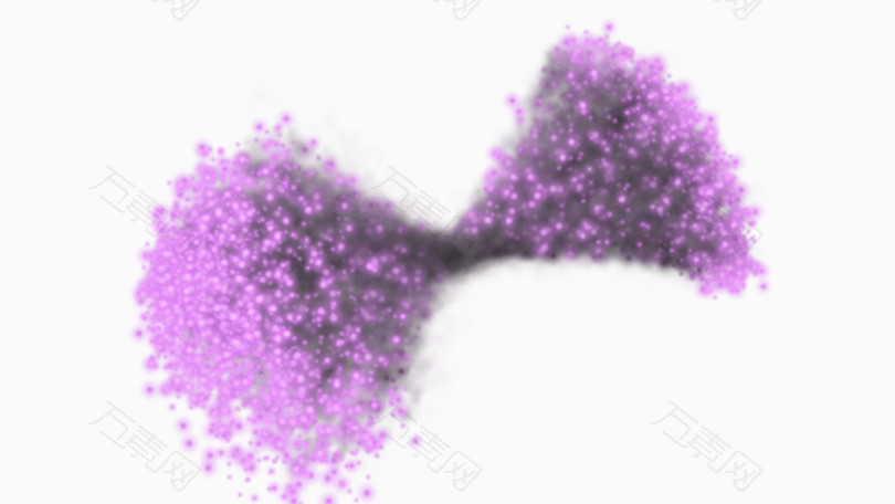 粉紫色粒子扩散效果