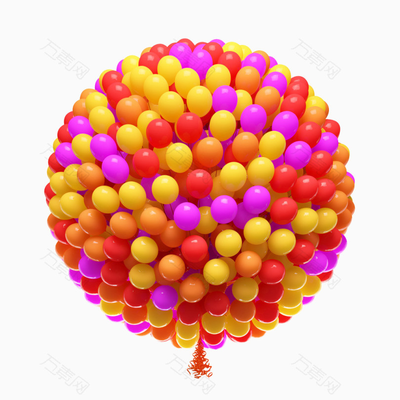 五彩气球暖色系列气球放飞气球