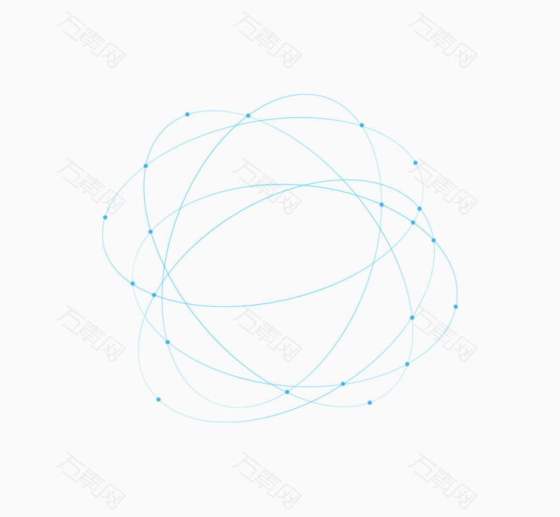 抽象几何科技线条蓝色绕圈