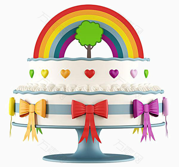 卡通彩虹蛋糕