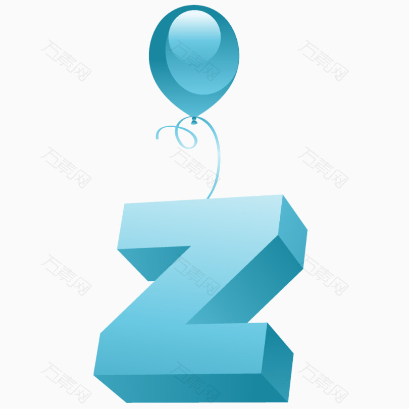 卡通立体气球字母Z