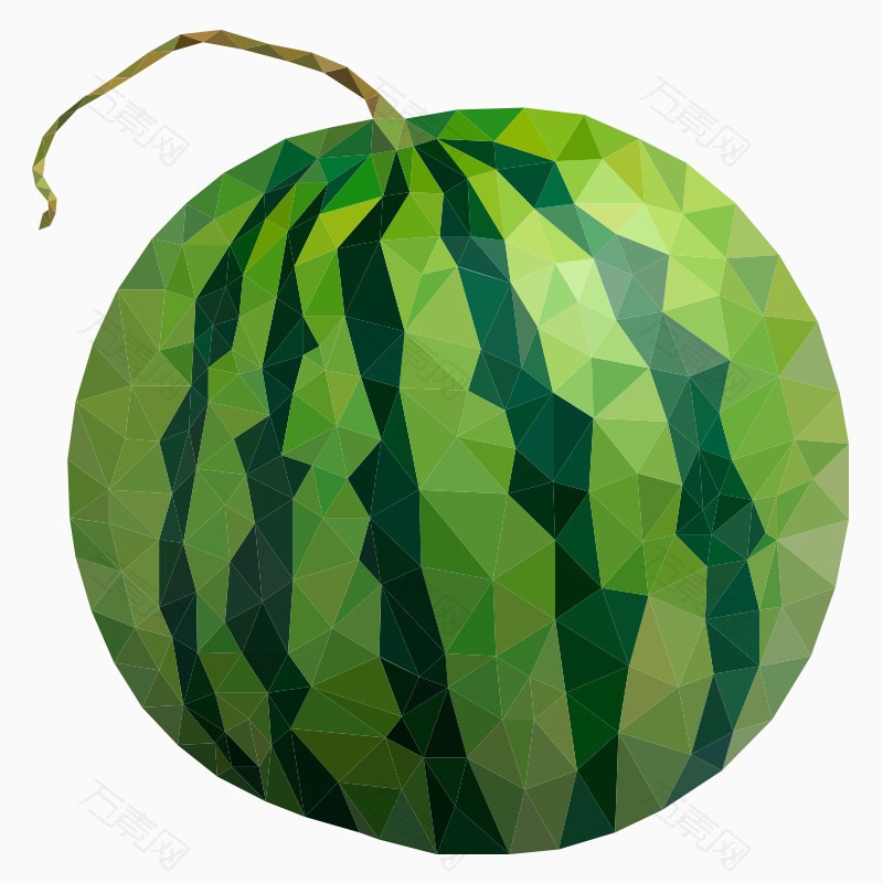 卡通水果多边形水果西瓜