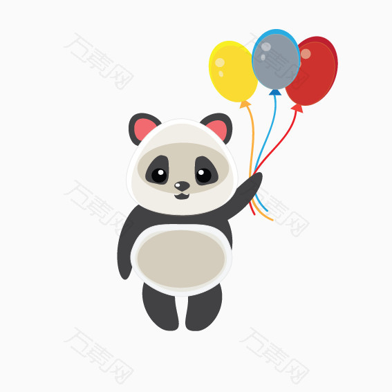拿气球的熊猫