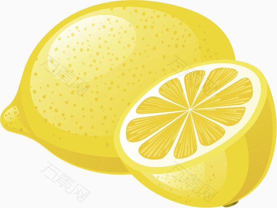 卡通柠檬水果素材