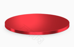 红色椭圆展台