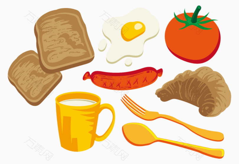 早餐食品的图标