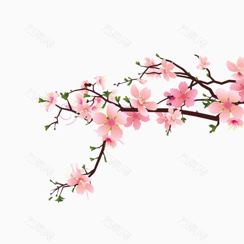 粉色彩绘桃花
