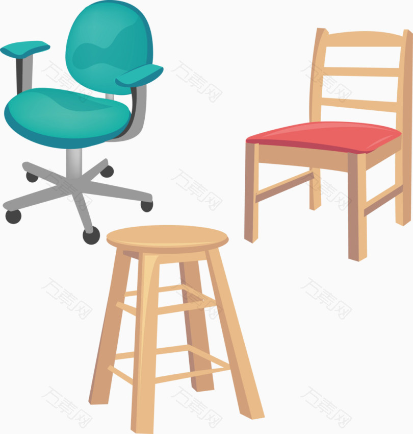 椅子凳子矢量素材木椅