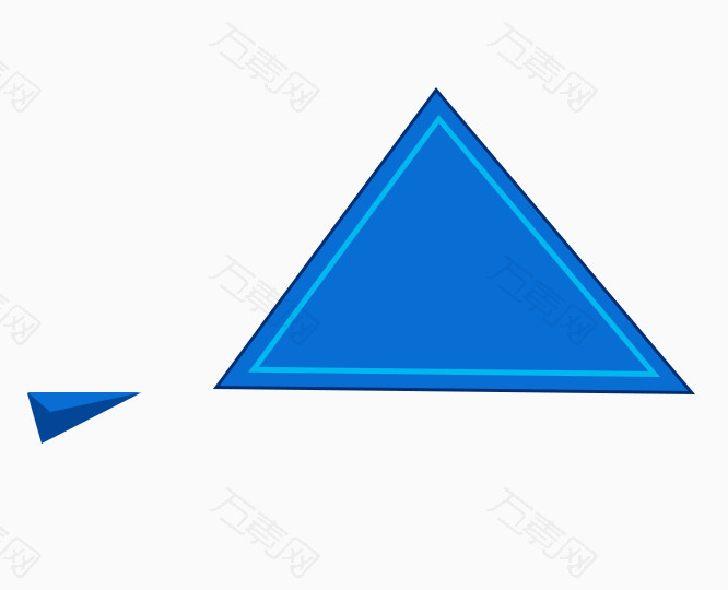 蓝色立体三角形