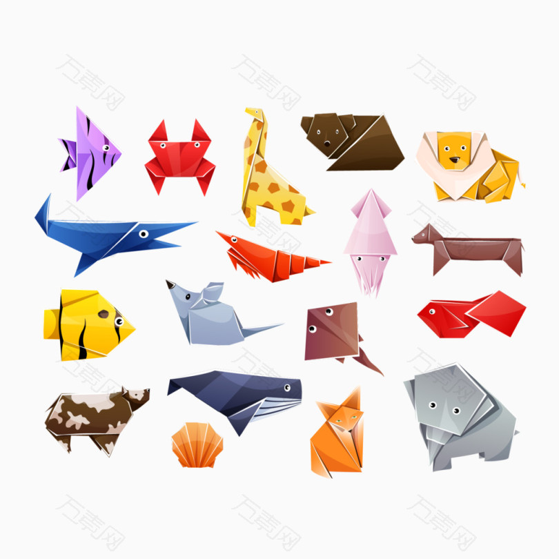 小鱼动物折纸