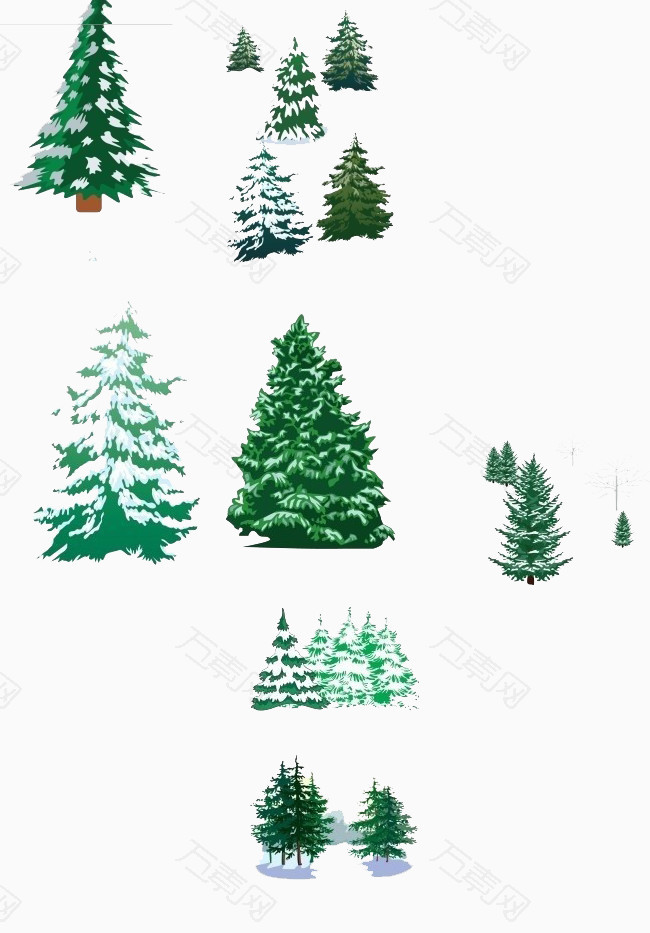 冬季树木装饰素材