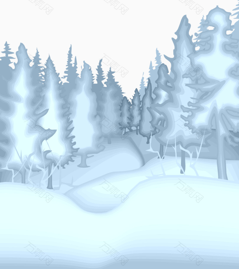 雪中的雪森林
