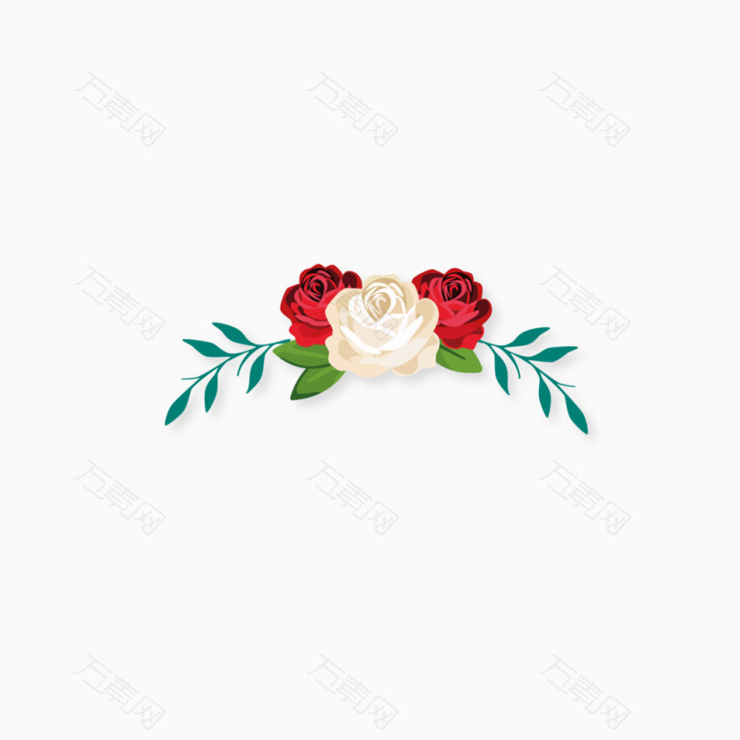 红白玫瑰装饰