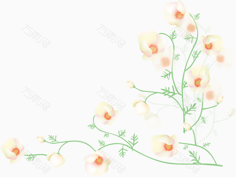 手绘花朵装饰框