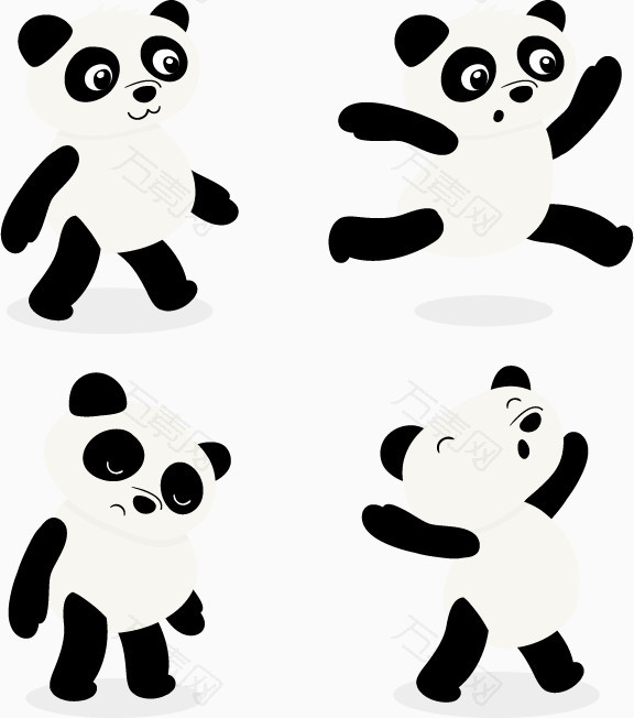 4款卡通熊猫图