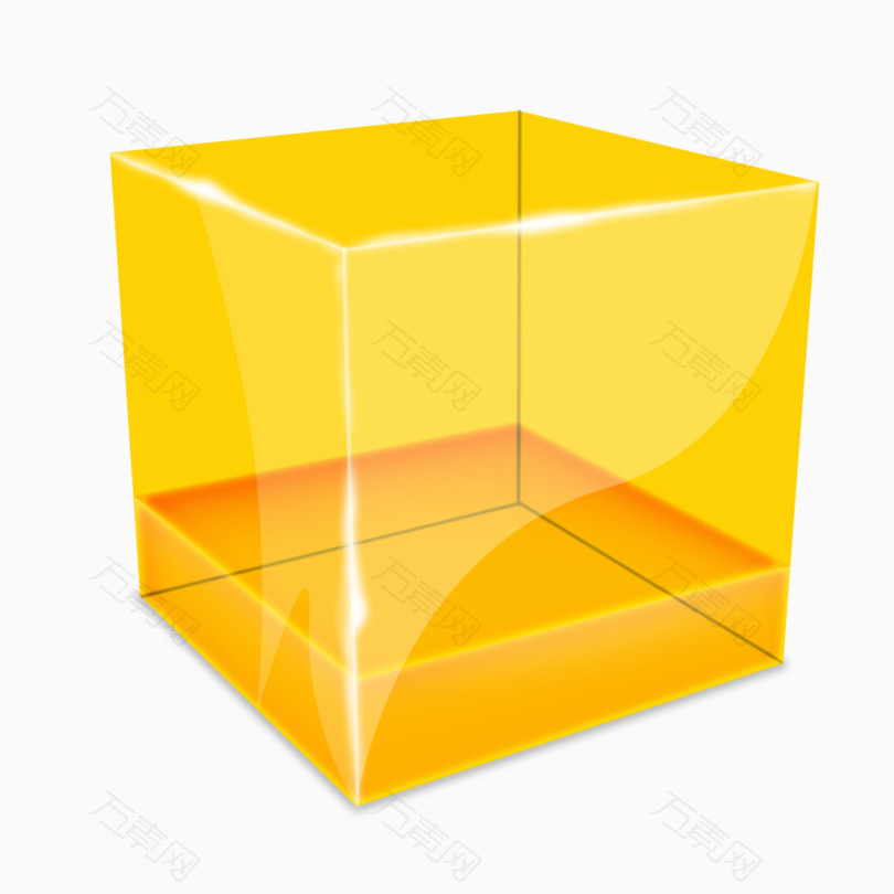 黄色正方体盒子