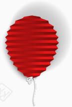 红色折纸气球
