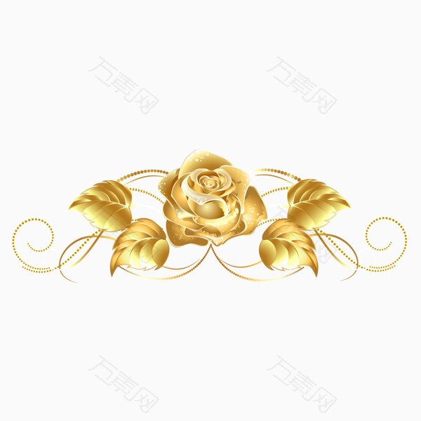 金色玫瑰花纹图案