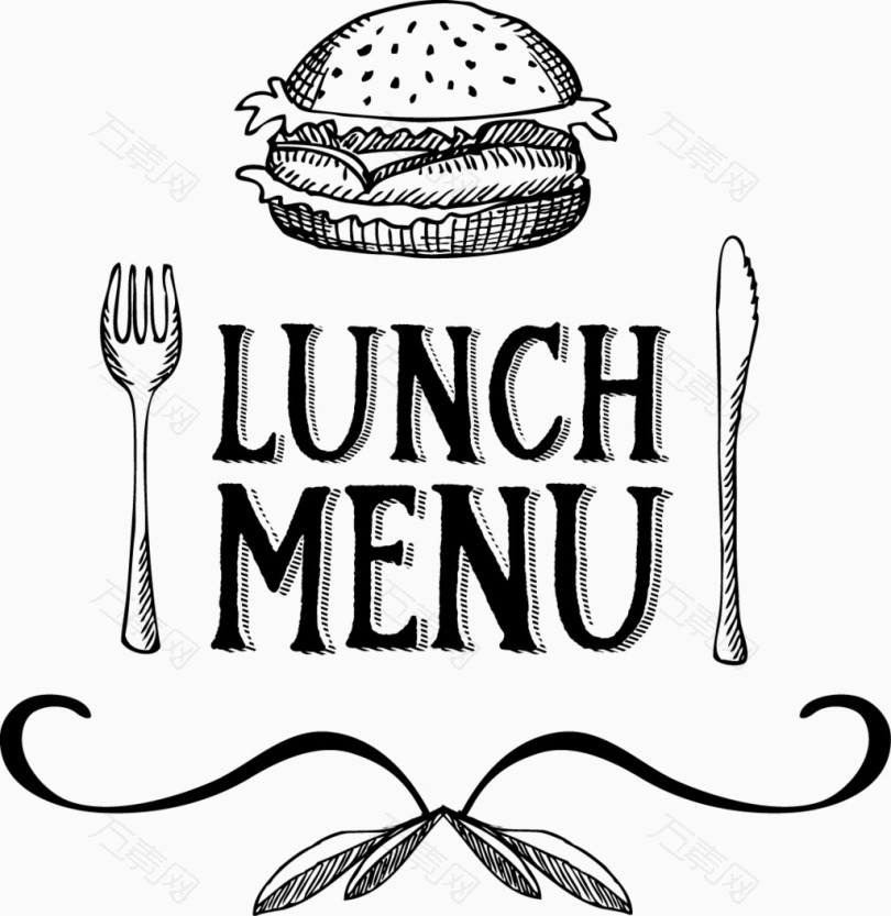 汉堡包午餐餐单logo