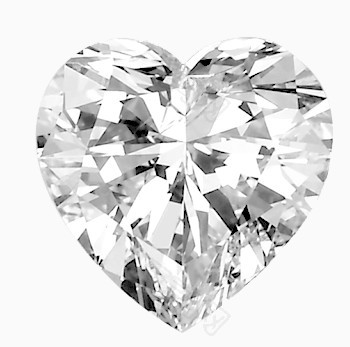 心形宝石钻石闪亮水晶装饰元素