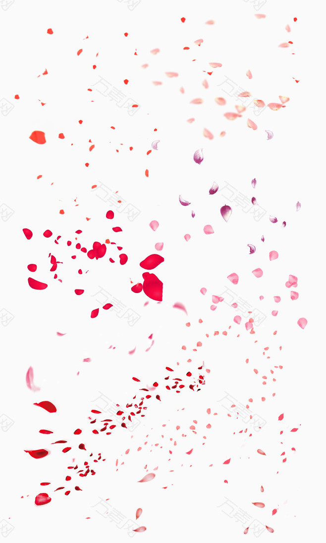 粉红色花瓣漫天飞装饰