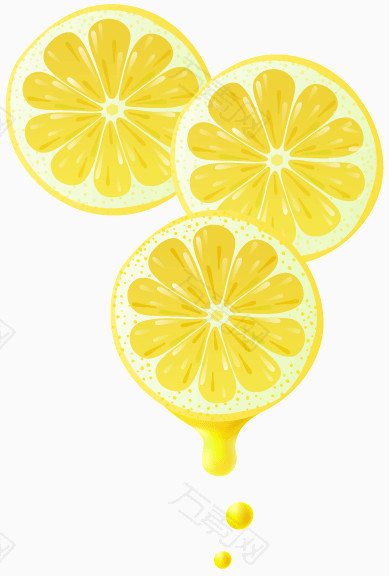 黄色柠檬切片夏季柠檬汁柠檬片