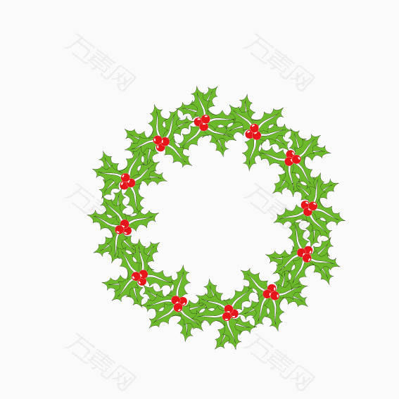 绿色圣诞花环