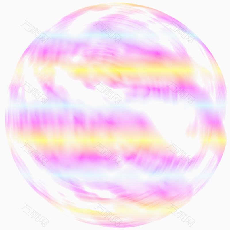 手绘彩色透明大大气泡
