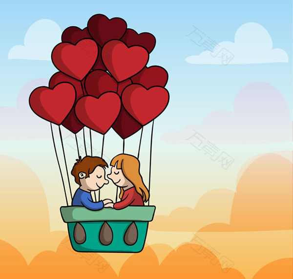 气球里的情侣