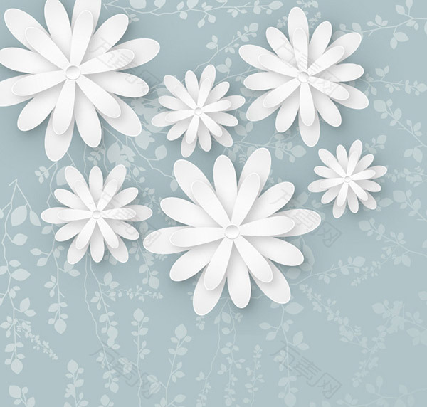 白色花朵剪贴画