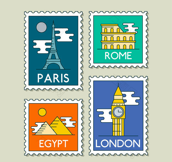 世界旅行邮票