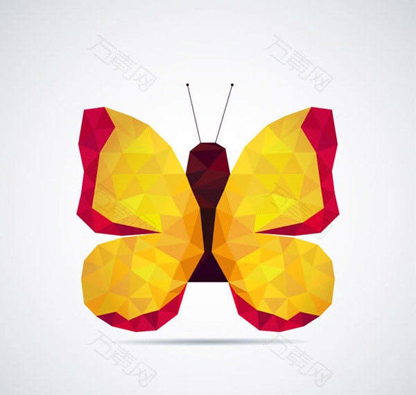抽象黄色蝴蝶