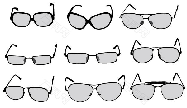 各种眼镜矢量