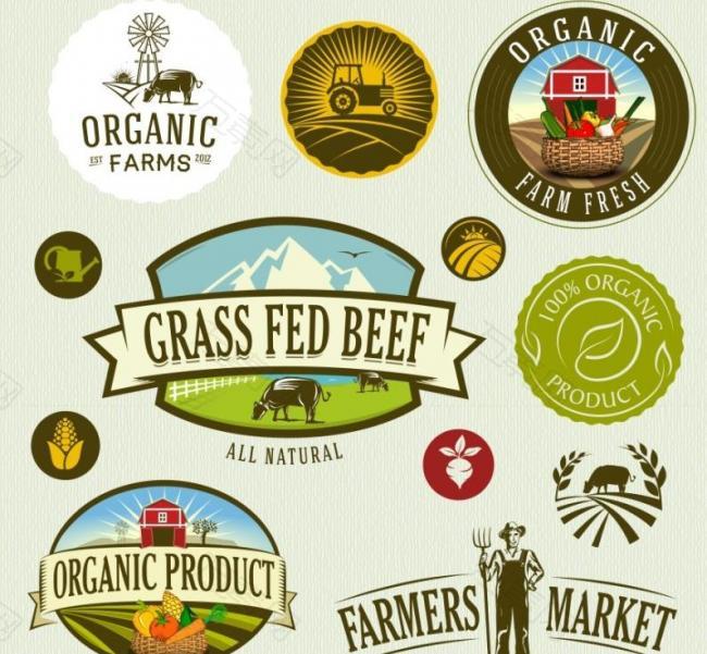 原生态农场徽章logo图片